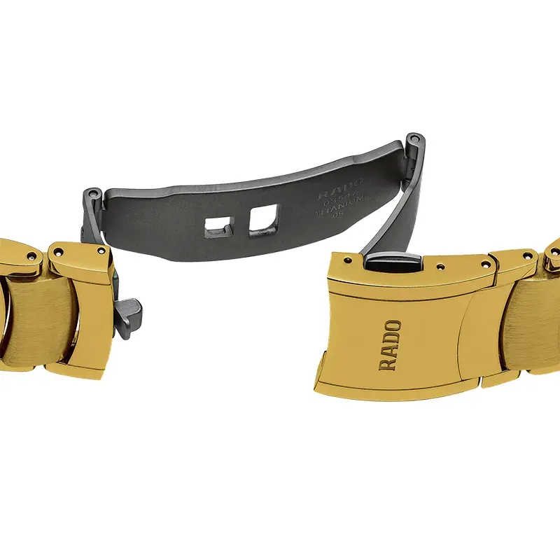 Rado Centrix Yellow Gold-tone with Diamond Markers Men's Watch- R30527713